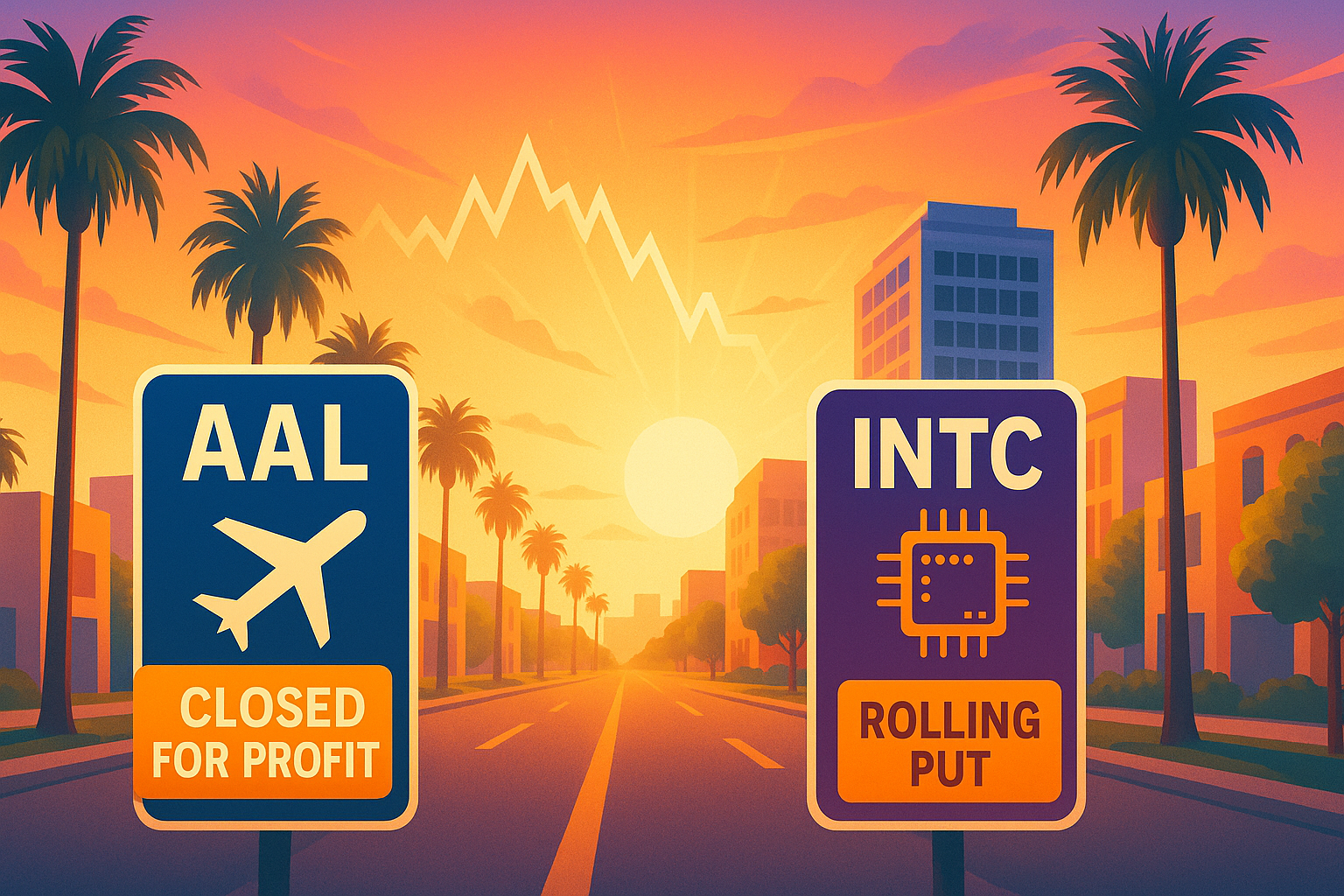Taking Profit on AAL Covered Calls, Rolling Puts on INTC